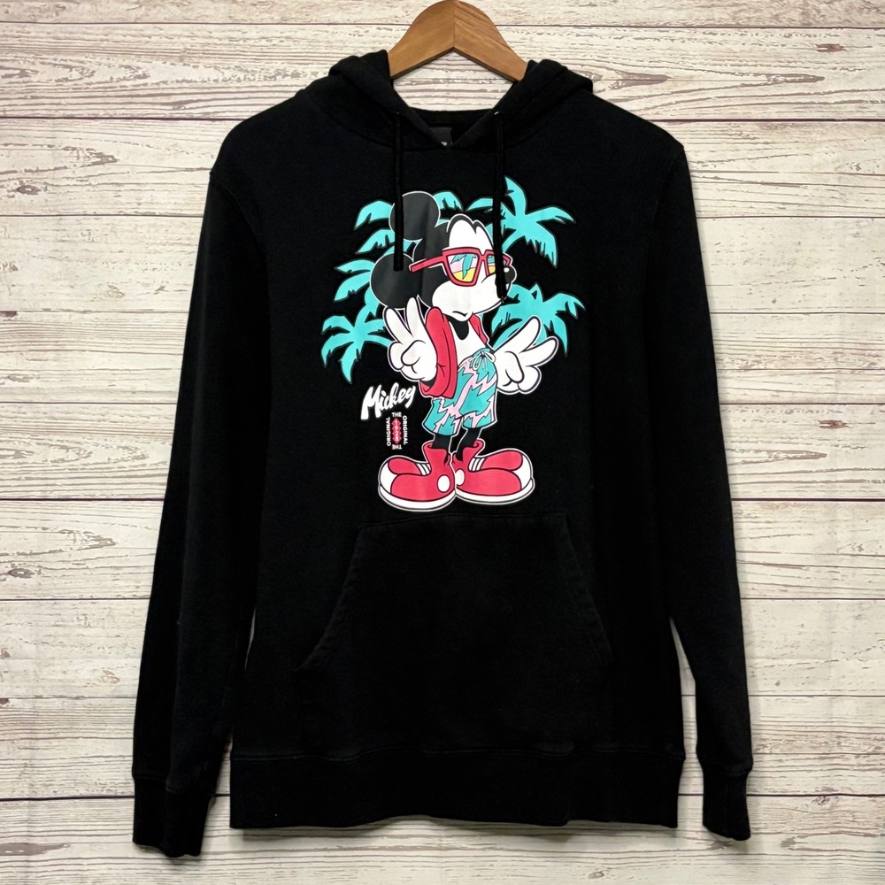 NEFF x‎ Disney Mickey Mouse Palm Tree Graphic Hoodie Black Medium
